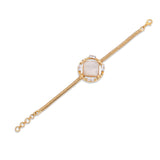 AYUTHA MONALISA STONE AND SNAKE CHAIN BRACELET