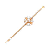 IOWON BAROQUE PEARL AND SNAKE CHAIN BRACELET