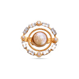 MEIRYO BAROQUE PEARL AND CRYSTAL RING