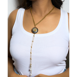 KEMI BUMBLEBEE PENDANT WITH CHAIN TASSEL