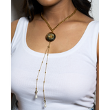 KEMI BUMBLEBEE PENDANT WITH CHAIN TASSEL