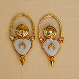SOULSYNC HEART SHAPED MOTHER OF PEARL AND METAL BULLET STUDS