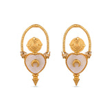 SOULSYNC HEART SHAPED MOTHER OF PEARL AND METAL BULLET STUDS
