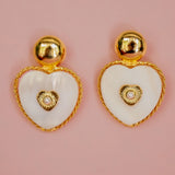 TRINA HEART SHAPED MOTHER OF PEARL STUDS