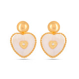 TRINA HEART SHAPED MOTHER OF PEARL STUDS